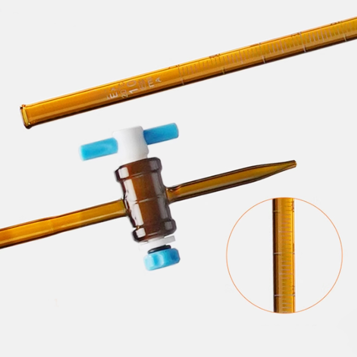 NO.8648A Class A Amber burette with straight PTFE stopcock