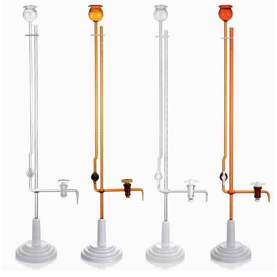 661B Class B micro burette with wooden base