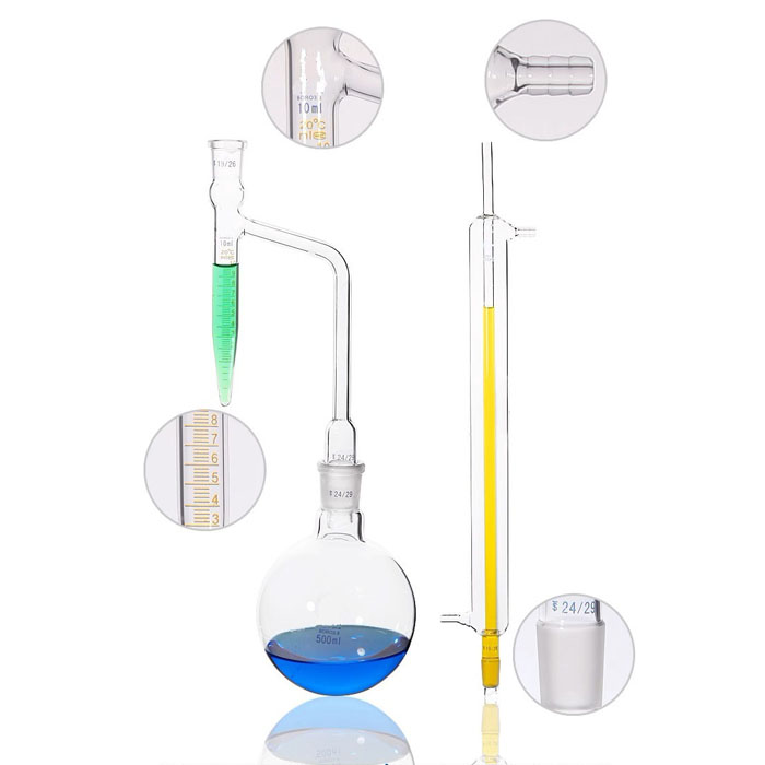 781 Water determination apparatus with ground-in glass joints