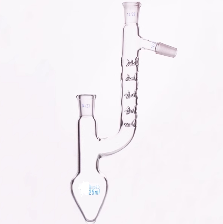 NO.5018 Pear shape distilling flask with thorn tubes and standard ground mouth